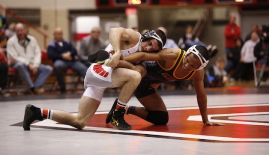 Redshirt sophomore Nathan Tomasello competes in a match against Arizona State on Nov. 13. Credit: Courtesy of OSU