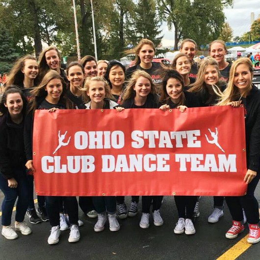 The Ohio State University Club Dance Team pose for a picture. Credit: Courtesy of Amanda Coleman