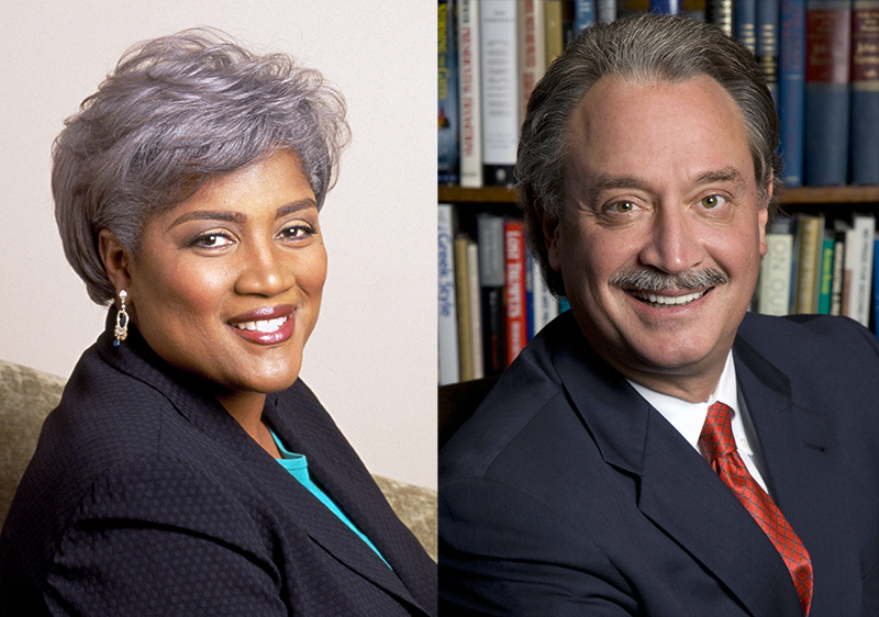 Political strategists Donna Brazile (left) and Alex Castellanos will be visiting Ohio State. Credit: Courtesy of Jonathan Tunick
