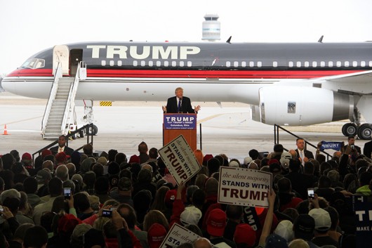President-elect Donald Trump speaks during a rally at the Columbus international airport on March 1, while he was running for 2016 GOP presidential nomination. Credit: Lantern File Photo