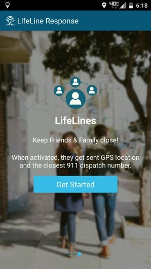 The LifeLine Response Safety App sets off an alarm when users are in danger. Credit: Screenshot by Alexa Mavrogianis