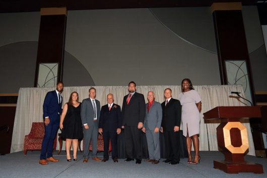 Members of the Ohio State Hall of Fame class of 2016 were inducted on Friday, Sept. 9 at the Ohio Union. Credit: OSU Athletics.