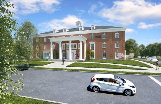 A rendering of the new fraternity house for Beta Theta Pi, from Moody Nolan Architects. Credit: Courtesy of Beta Theta Pi
