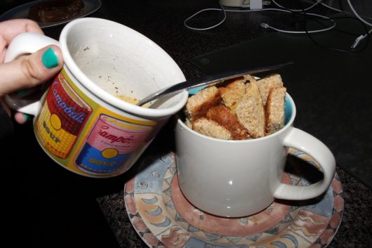 Dorm french toast is microwaved for one minute. Credit: Lindsey Capritta | Lantern Reporter