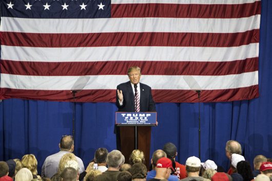 Donald Trump speaks after the final Presidential debate in Delaware, Ohio on Oct. 20. Credit: Alexa Mavrogianis | Photo Editor