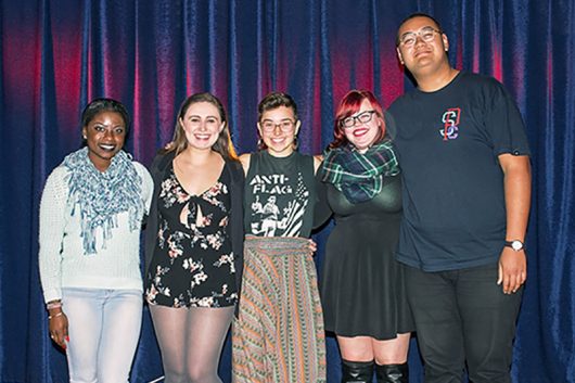 The 2017 CUPSI team from left to right; Leonna Bell, Anna Wiese, Anna Voelker, Christina Szuch and Xavier Smith. Credit: Laurie Hamame | Lantern reporter